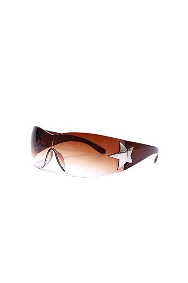 Lunettes de soleil de sport punk pour femme - Lunettes de soleil enveloppantes pour homme - Une pièce tendance - 4