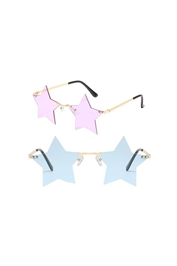 NUOBESTY 2 Paires Lunettes De Soleil De Fête Lunettes De Garde Lunettes De Nouveauté Lunettes De Soleil Personnalisées Transp