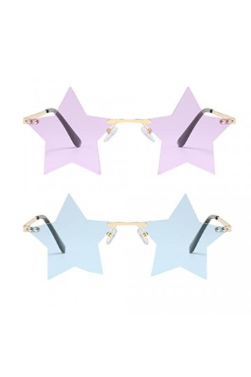 NUOBESTY 2 Paires Lunettes De Soleil De Fête Lunettes De Garde Lunettes De Nouveauté Lunettes De Soleil Personnalisées Transp