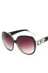 EDCPLM Lunettes de soleil pour femmes surdimensionnées dégradées Lunettes de soleil classiques vintage C3