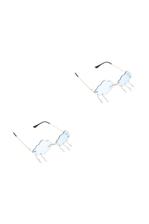 TENDYCOCO 2 Pièces Lunettes De Soleil Nuage Disco Lunettes Nuage En Forme De Lunettes Verre Nuage Lunettes Verre Nuage Lunett