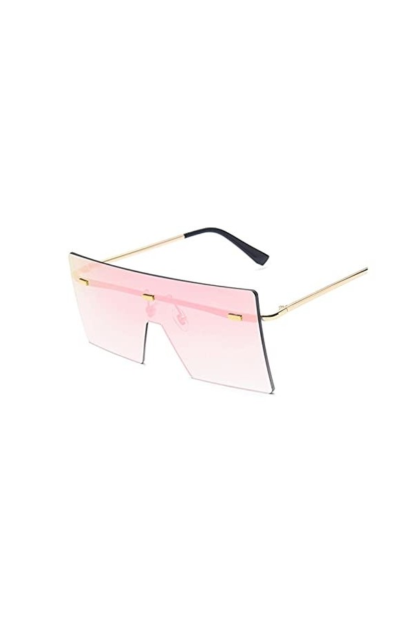 ZZDH Lunettes de Soleil Vintage Square Square Lunettes de Soleil Square Femmes Grand Cadre Femmes Sun Lunettes Black Fashion 