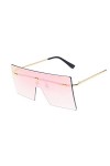 ZZDH Lunettes de Soleil Vintage Square Square Lunettes de Soleil Square Femmes Grand Cadre Femmes Sun Lunettes Black Fashion 