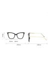 AleXanDer1 Lunette de Soleil Lunettes De Chat Lunettes Cadre Femmes Lunettes Transparentes Cadre Cadre Grand Cadre Lunettes D