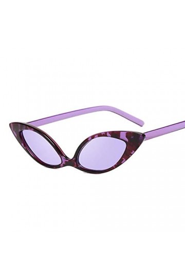 HAOMAO Vintage Petites Lunettes de Soleil Mignonnes Sexy Oeil de Chat pour Les Femmes Uv400 Purpleflower
