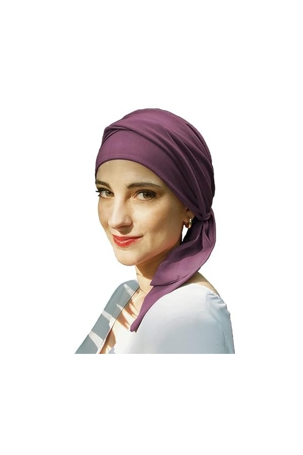 CAREBELL Smooth Turban Bonnet oncologique en bambou pour chimiothérapie ou alopécie, Ocean 24, Taille Unique