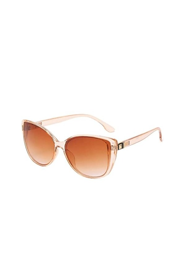 PAXAS Lunettes de soleil œil de chat vintage légères pour femme Mode dégradée Lunettes dextérieur Thé léopard