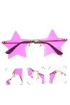 USHOBE 4 Paires De Lunettes De Soleil De Fête Lunettes Étoiles Teintées Lunettes Sans Monture Étoiles Lunettes De Fête À La M
