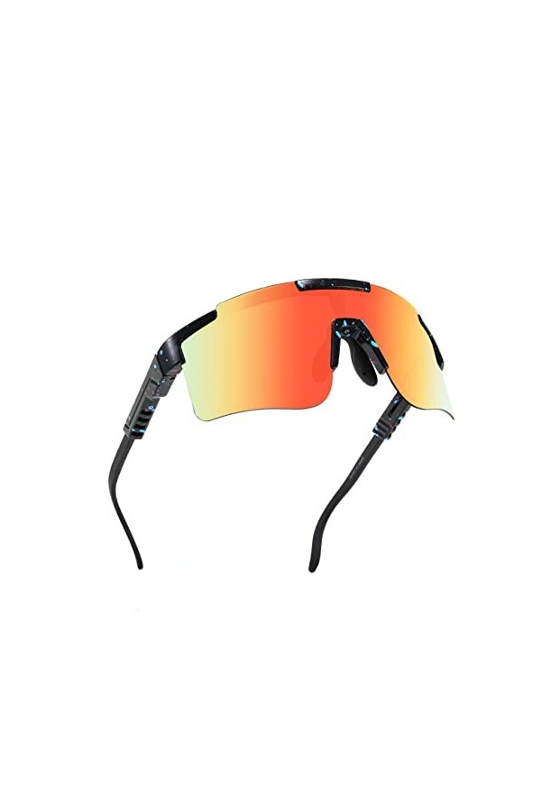 MARIDA Lunettes de soleil de sport pour homme et femme - Protection UV400 - Avec monture réglable - Verres de revêtement surd