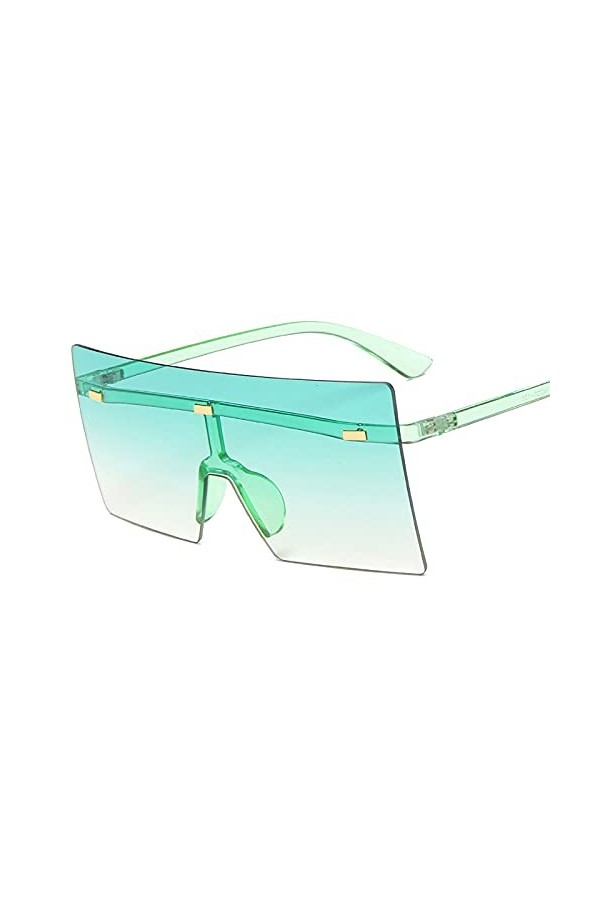 QFSLR Lunettes De Soleil, Grandes Lunettes De Soleil Carrées Rétro pour Hommes Et Femmes, Protection 100% UV, Couvrent Parfai