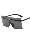 QFSLR Lunettes De Soleil, Grandes Lunettes De Soleil Carrées Rétro pour Hommes Et Femmes, Protection 100% UV, Couvrent Parfai