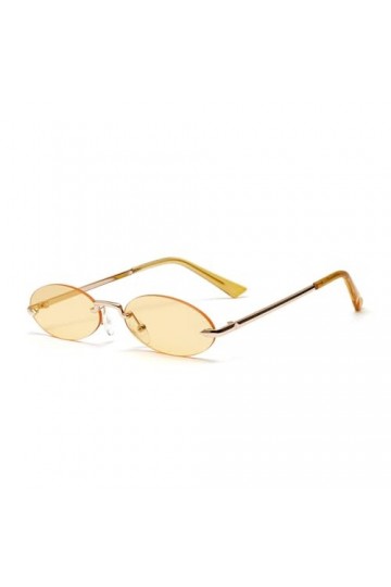 HPIRME Lunettes de Soleil sans Monture Lunettes de Soleil Rondes pour Femmes,4,Taille Unique