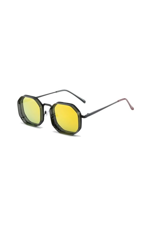 HPIRME Lunettes de soleil rétro pour hommes et femmes, lentille une pièce, petite monture, noires, en vrac, C6, taille unique
