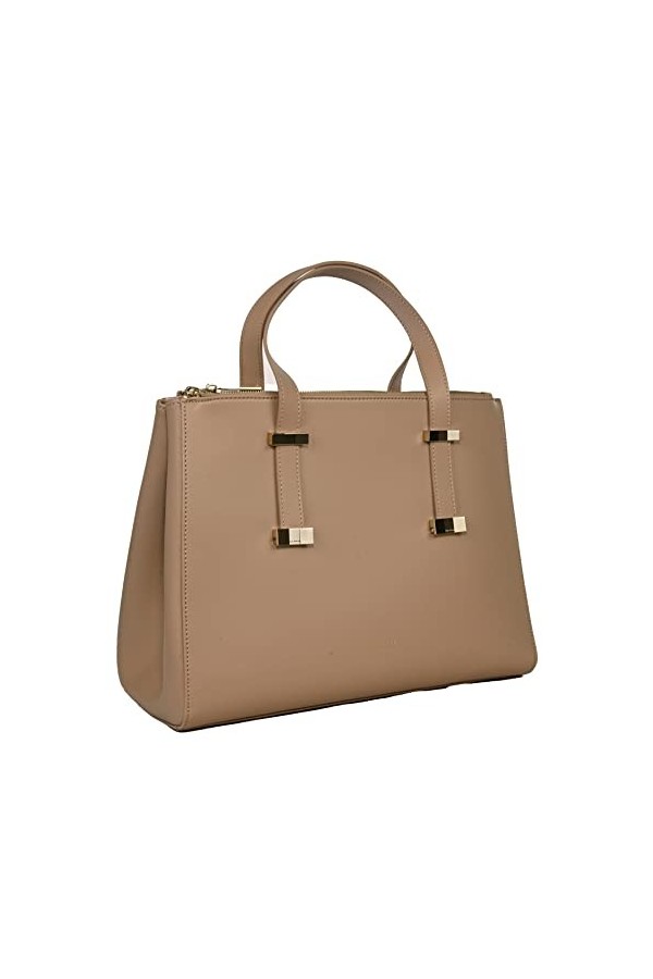 Ted Baker Judiith Grand sac fourre-tout en cuir avec poignée réglable Taupe, taupe, Large