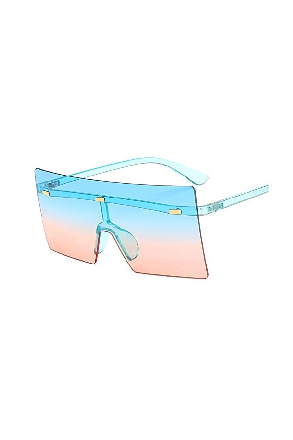 QFSLR Lunettes De Soleil, Grandes Lunettes De Soleil Carrées Rétro pour Hommes Et Femmes, Protection 100% UV, Couvrent Parfai