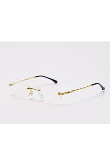 RIQWOUQT Lunettes De Soleil Femme,Ovale Rétro Lunettes De Soleil Femmes Doré Transparent Lunettes pour Femmes Hommes Petites 