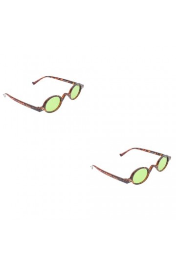 Abaodam 2 Paires Lunettes De Soleil Vintage Lunettes De Soleil à Monture Ronde Lunettes De Soleil De Quai Pour Femmes Verres 