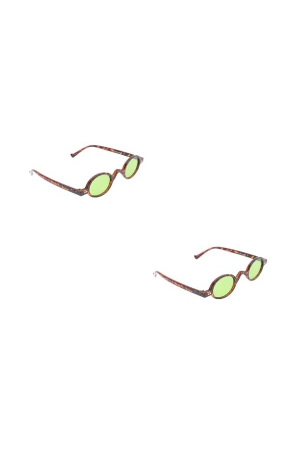 Abaodam 2 Paires Lunettes De Soleil Vintage Lunettes De Soleil à Monture Ronde Lunettes De Soleil De Quai Pour Femmes Verres 