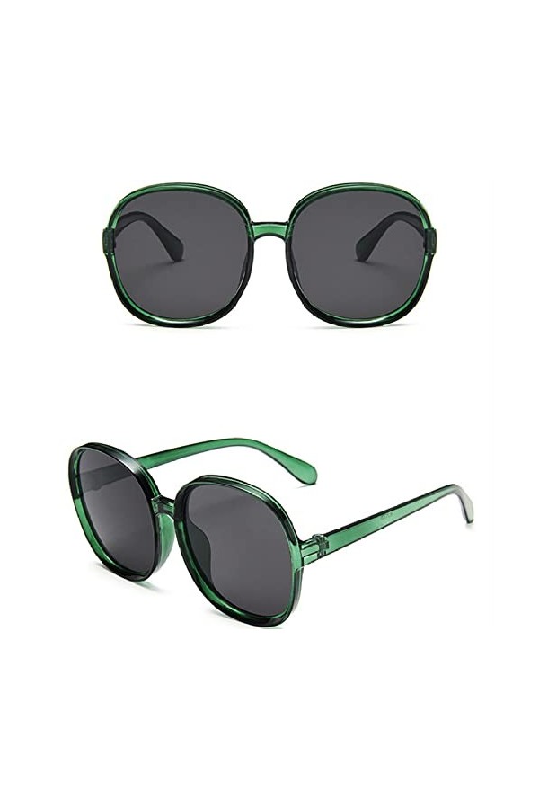 HPIRME Lunettes de soleil rondes femme surdimensionnées lunettes femme dégradé femmes lunettes de soleil dames UV400,3,taille