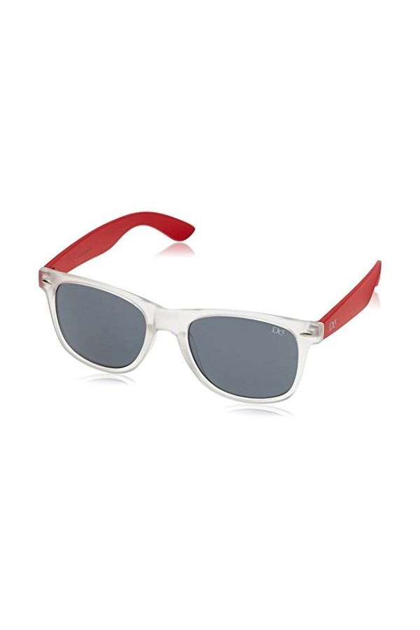 Dice Lunettes de Soleil Taille Unique Clear/Hot Red