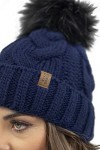 VIVISENCE Filloo Bonnet Et Écharpe Ensemble dhiver 7014Kmpl, Bleu Marine,UNI