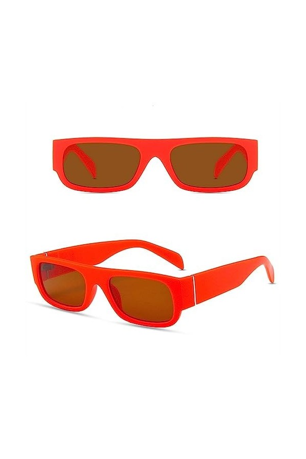 WANGOLK Mode unisexe luxe petites lunettes de soleil dames Vintage Rectangle nuances pour femmes femmes lunettes de soleil UV