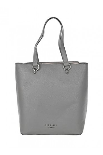 Ted Baker Amarie Grand sac fourre-tout en cuir avec sangle Gris, Noir