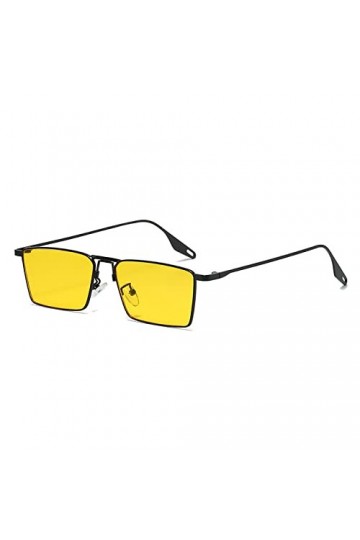 MUTYNE Lunettes de Soleil Carrées de Luxe Femmes Rectangle Lunettes de Soleil Vertes Mode Vintage Monture en Métal Lunettes U