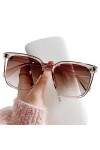 NOGRAX Lunettes De Soleil Lunettes De Soleil Surdimensionnées Femme Square Sun Glasses Femme Big Frame-Brown,Other