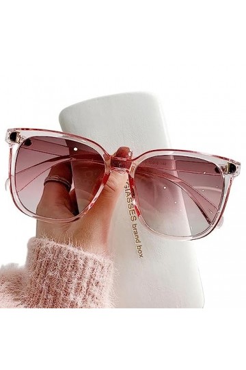 NOGRAX Lunettes De Soleil Lunettes De Soleil Surdimensionnées Femme Square Sun Glassements Femme Big Frame Gradient Shades-Pi