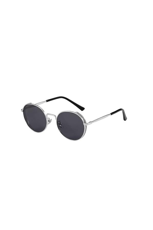 Lunettes de Soleil ovales Sourcils en métal Brillant Ombrage Nuances pour Hommes Et Femmes