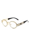PAXAS Lunettes de soleil tendance ovales en diamant pour femmes et hommes - Lunettes de soleil de luxe avec strass - Verres d