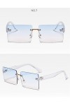 Vintage Mode Femmes Lunettes de Soleil Miroir Hommes Carré Lunettes Femmes Uv400, bleu, Taille unique
