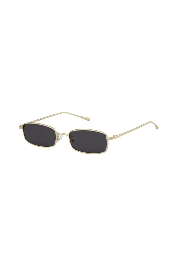 ADEWU Lunettes de soleil rétro rectangulaires - Vintage - Lunettes étroites - Protection UV - Pour homme et femme, Lentille g