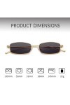 ADEWU Lunettes de soleil rétro rectangulaires - Vintage - Lunettes étroites - Protection UV - Pour homme et femme, Lentille g
