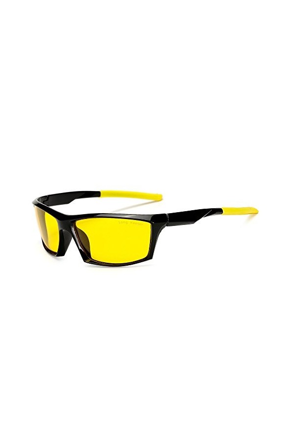 Lunettes de soleil de Vision Nocturne le Cyclisme en Cours Dexécution de Conduite de Pêche Hommes et Femmes Lentille Jaune