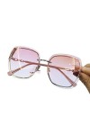 DUSTX Lunettes de soleil polarisées tendance sans monture carrées pour femme - Lunettes de soleil vintage - Violet, comme ind