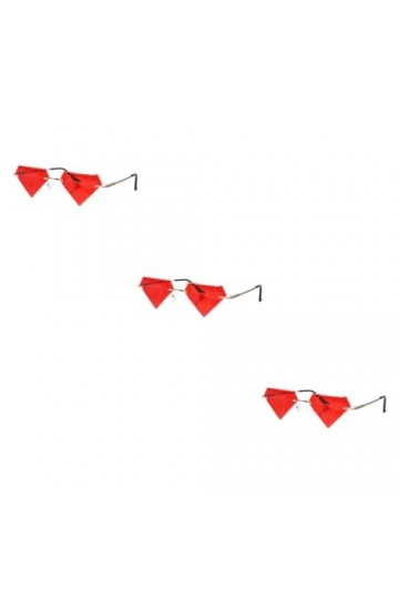 CALLARON 3 Paires De Lunettes De Soleil Irrégulières Visage Bijoux Fête Lunettes Sans Monture Pour Femmes Lunettes De Soleil 