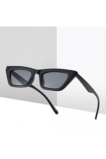 BANLV Lunettes de Soleil rétro à Monture étroite pour Femmes Lunettes de Soleil à Petite Monture pour Femmes Lunettes de Sole