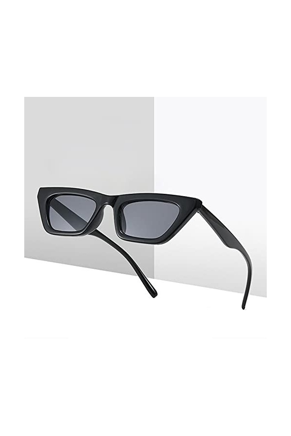 BANLV Lunettes de Soleil rétro à Monture étroite pour Femmes Lunettes de Soleil à Petite Monture pour Femmes Lunettes de Sole