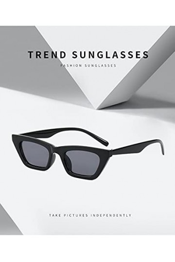 BANLV Lunettes de Soleil rétro à Monture étroite pour Femmes Lunettes de Soleil à Petite Monture pour Femmes Lunettes de Sole