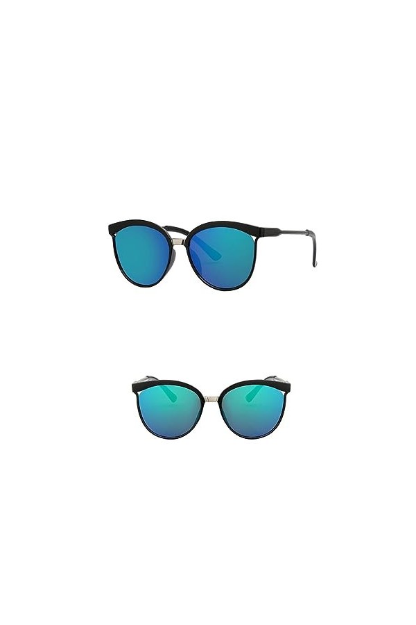 HPIRME Lunettes de soleil œil de chat Femme Shades Lunettes de soleil Femme Petits points blancs UV400,4,Taille unique