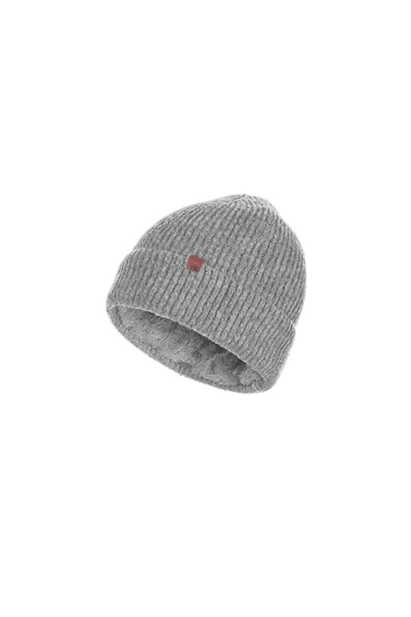 BICKLEY + MITCHELL Bonnet Super Doux et Cozy pour Femme avec Doublure en Fausse Fourrure 2018-01-10-102, Gris mélangé, Taille