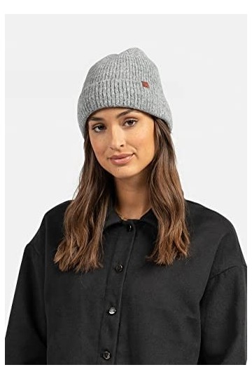 BICKLEY + MITCHELL Bonnet Super Doux et Cozy pour Femme avec Doublure en Fausse Fourrure 2018-01-10-102, Gris mélangé, Taille