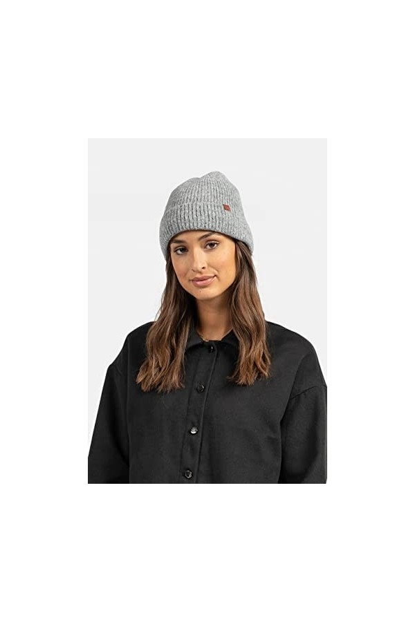 BICKLEY + MITCHELL Bonnet Super Doux et Cozy pour Femme avec Doublure en Fausse Fourrure 2018-01-10-102, Gris mélangé, Taille