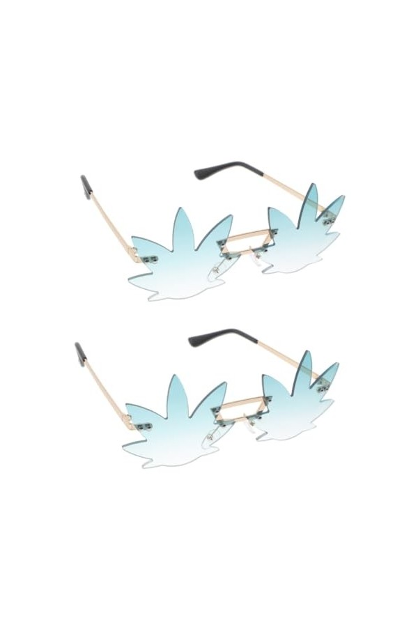 Abaodam 2 Pièces Lunettes De Soleil Irrégulières Unique Lunettes De Soleil Rave Lunettes De Soleil Étoile Sans Monture Lunett