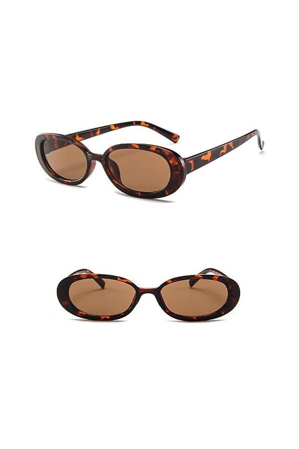 HPIRME Petites lunettes de soleil rectangulaires femme ovale Vintage carré lunettes de soleil pour femmes nuances lunettes UV