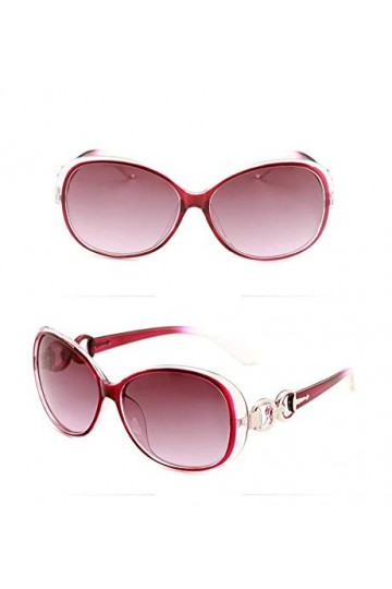 NIUASH Lunettes de Soleil polarisées Femmes Hommes Double Anneau Décoration Shades Lunettes De Soleil Lunettes UV Intégrées A