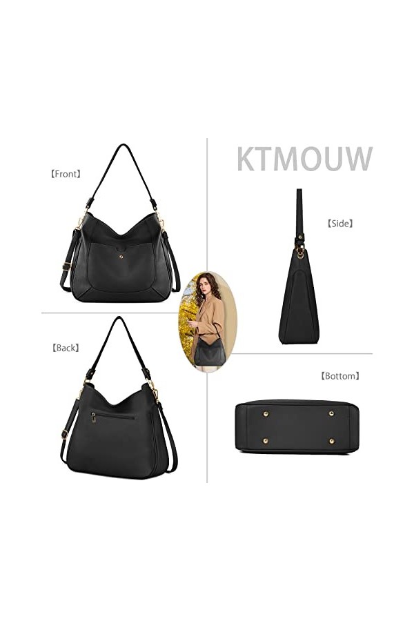 KTMOUW Sac a Main Femmes Bandoulière Sac à Main Cuir Sacs à Main Portés épaule Femme grand Sac Bandoulière Sac Cabas Sac de T