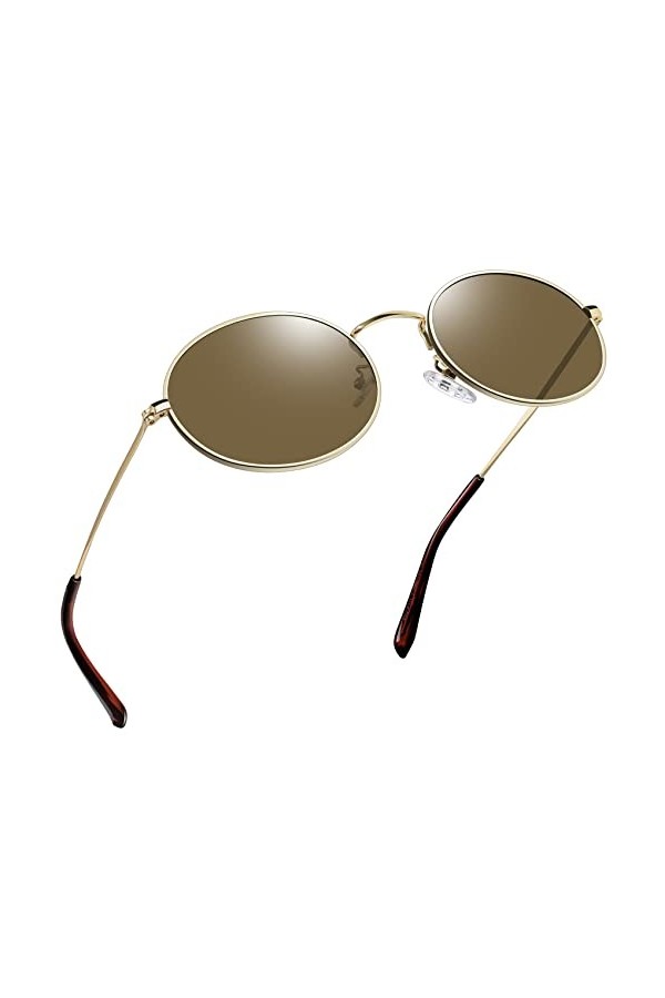Joopin Lunette de Soleil Ovale Vintage Lunettes Polarisées Homme Femme